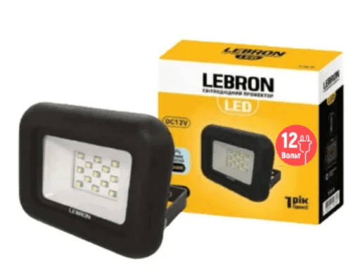 LED прожектор LEBRON L-LF-10W/6200K/800LM DC12V 17-09-10-1