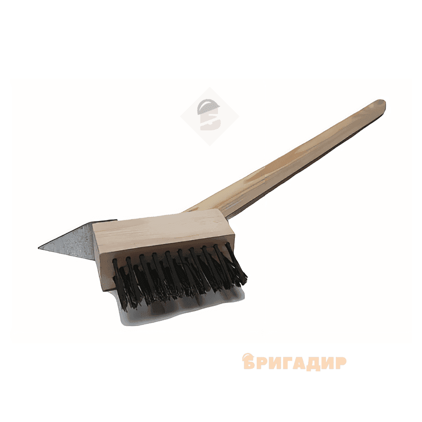 ЩІТКА ДЛЯ ТРОТУАРНОЇ ПЛИТКИ 100Х40 ММ(МЕТАЛІЧНЕ ВОЛОКНО З МЕТАЛІЧНО. ВСТАВКОЮ)