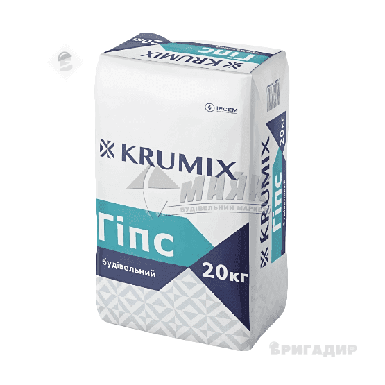 Гіпс будівельний 20кг Krumix