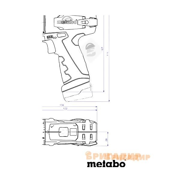 Шуруповерт акум. 12В BS Basic 2х2Ah в кейсі, METABO