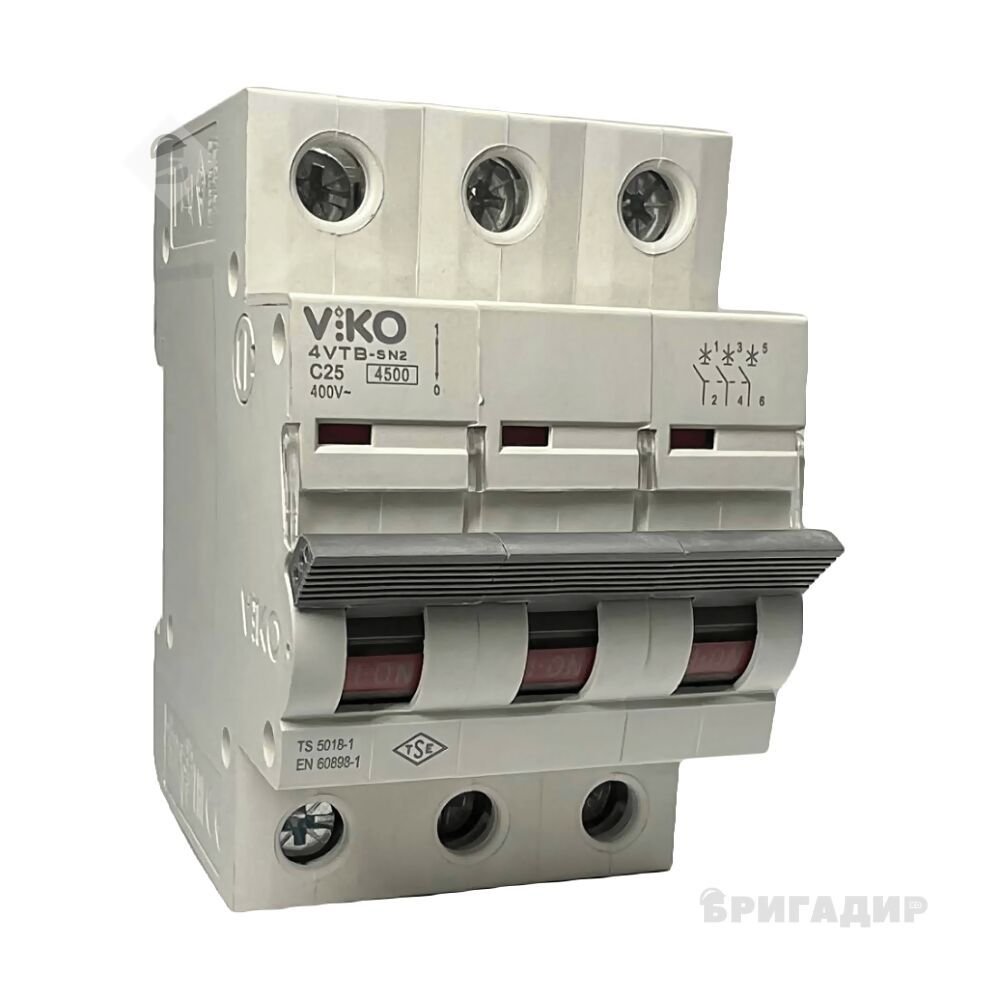 Автоматичний вимикач 3C 25А 4.5кА 230/400V Тип С ViKO.