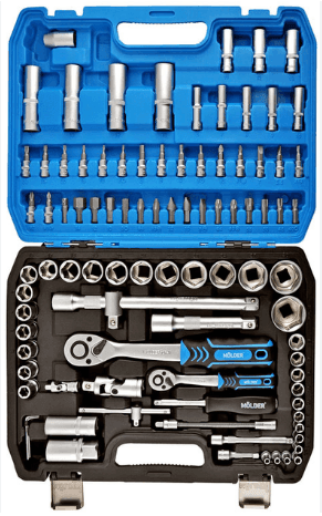Професійний набір інструментів в кейсі MOLDER 1/2 1/4 72T CR-V 94од 60094