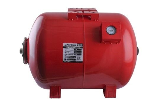 Бачок 100.л горизонтальний червоний