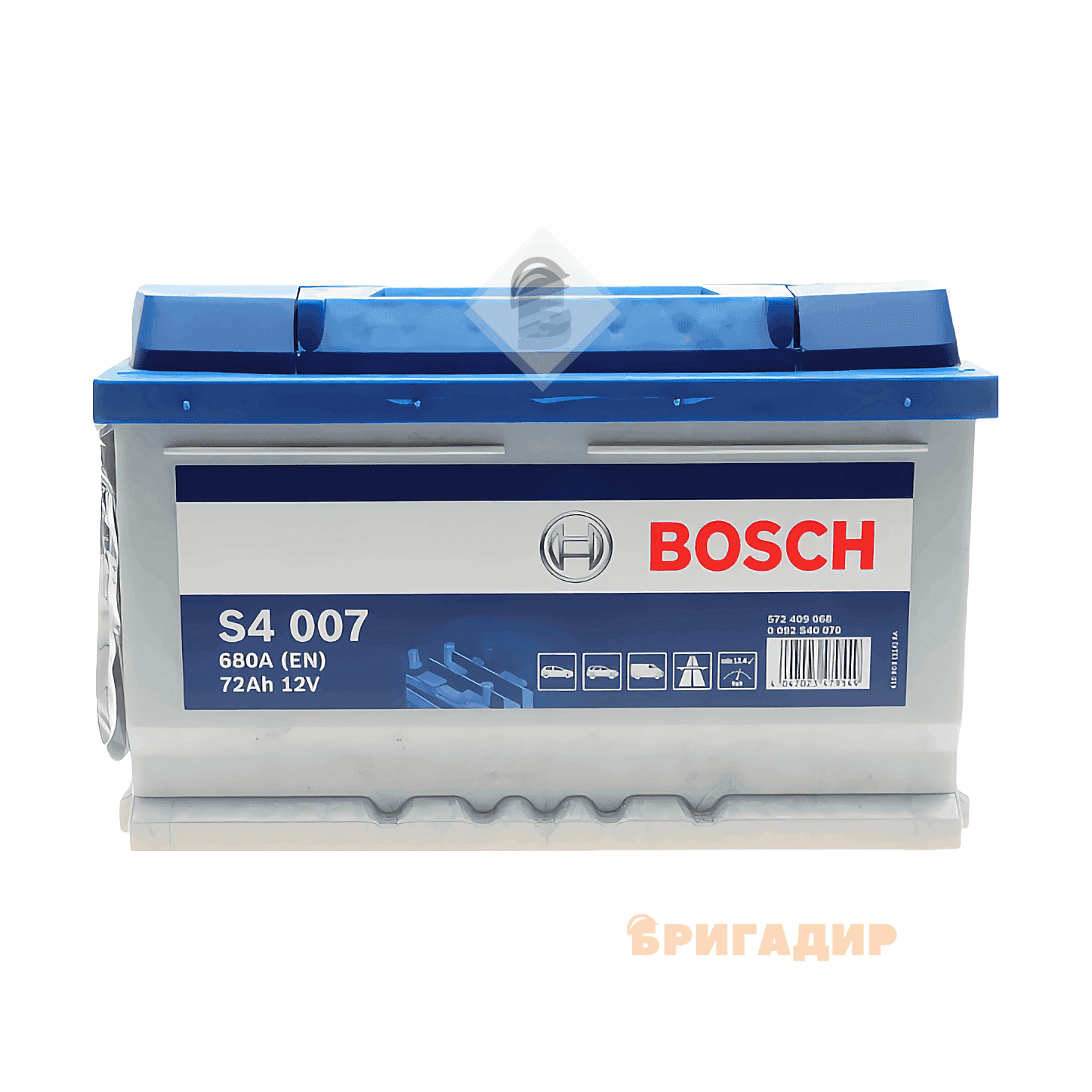 Акумулятор Bosch12 B/72Ar/680A/16,7кг