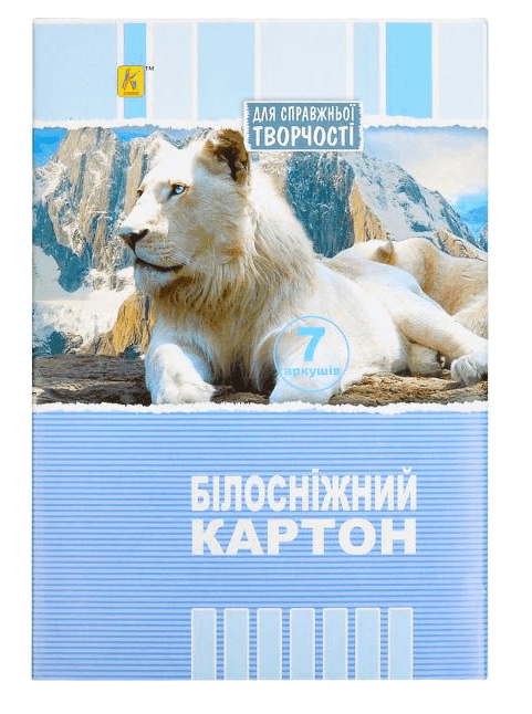 Білий картон А4 7 листів Коленколор А4-7 94419