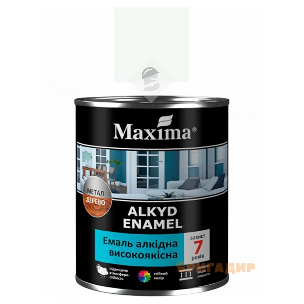 Емаль алкідна високоякісна Maxima біла глянцева 0,7кг