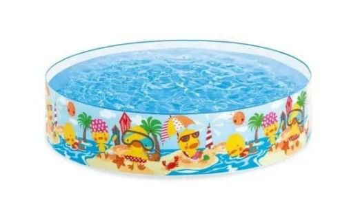 Басейн надувн. 57403 (6шт)"Блакитний" прямокут, вініл, реф. дно(1-3лет) рем комплект,в кор 166*100*22см 57403