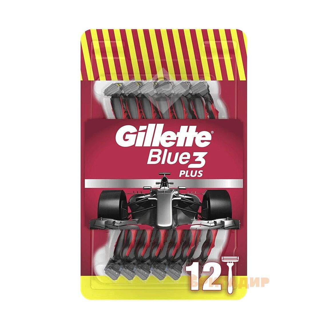 48146 GILLETTE BLUE 3 Red Плюс Бритви одноразові 12шт ПрепакКор
