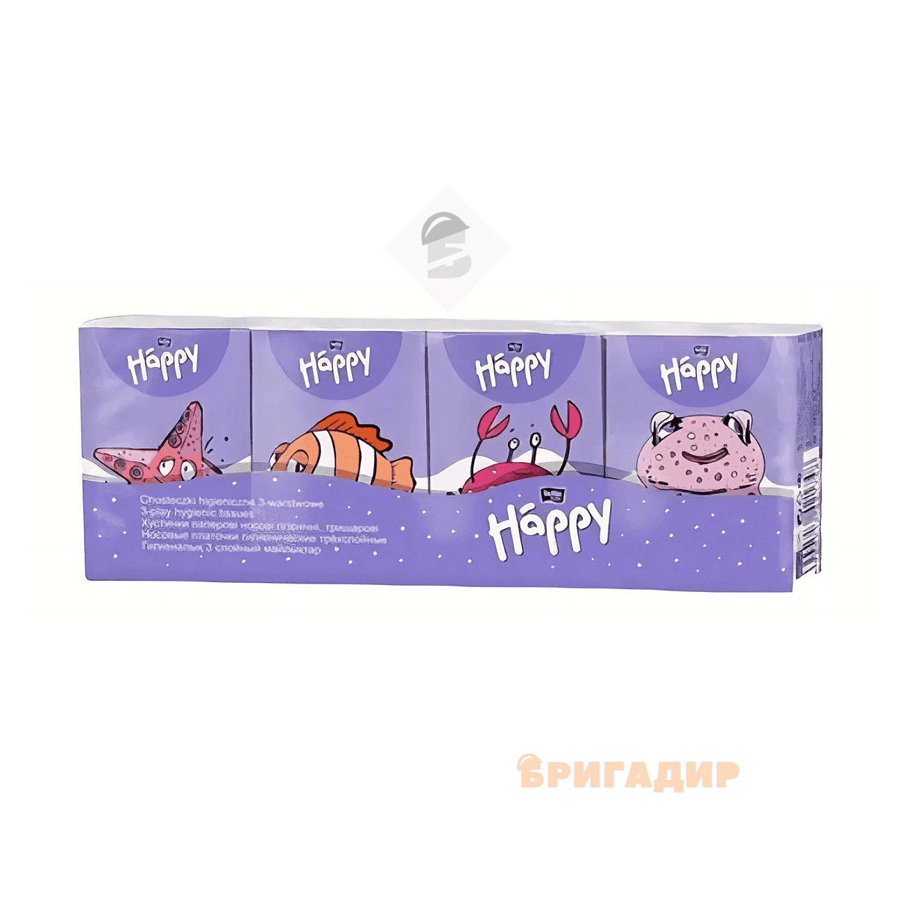 Хустинки паперові носові гігієнічні, триш.Bella Baby Happy 1шт