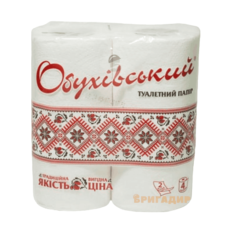 Папір туал.цел.new-2ш*4 Білий Обухівський 33827