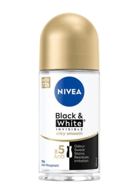 РОЛ Д/ЖІНОК ДЕО ЧОРНЕ ТА БІЛЕ НЕВИДИМИЙ ГЛАДКИЙ ШОВК NIVEA 50 МЛ.