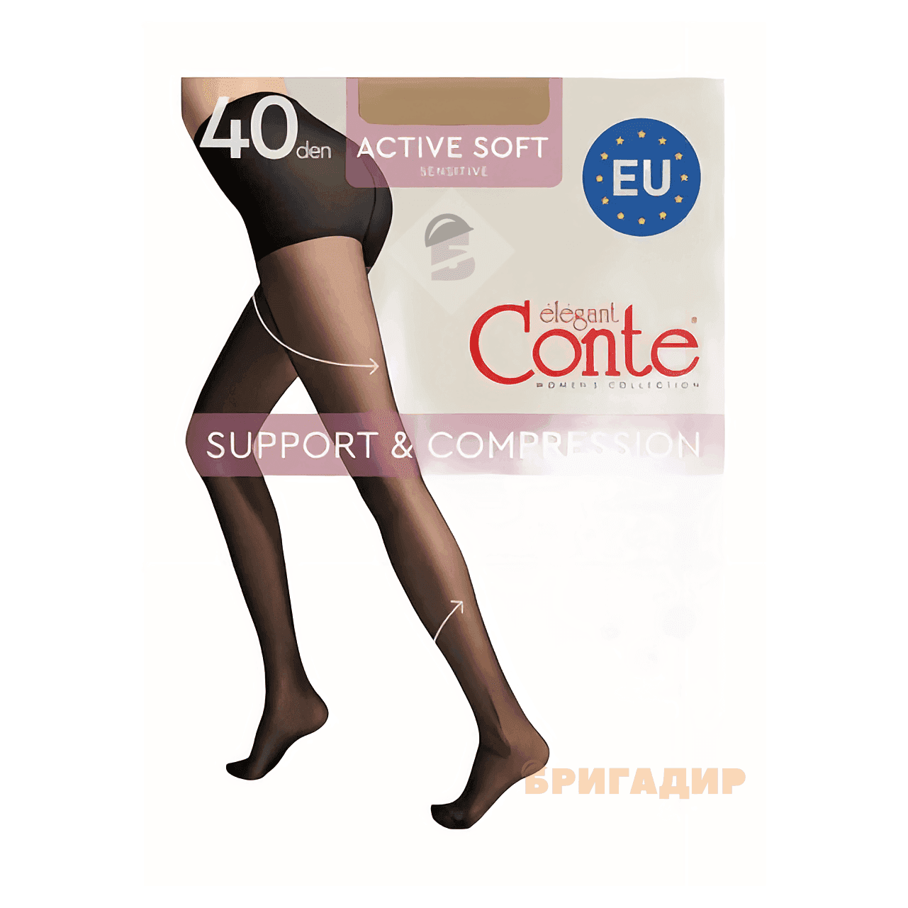 CONTE EU Колготи жін. ACTIVE SOFT 40, р.3, Natural