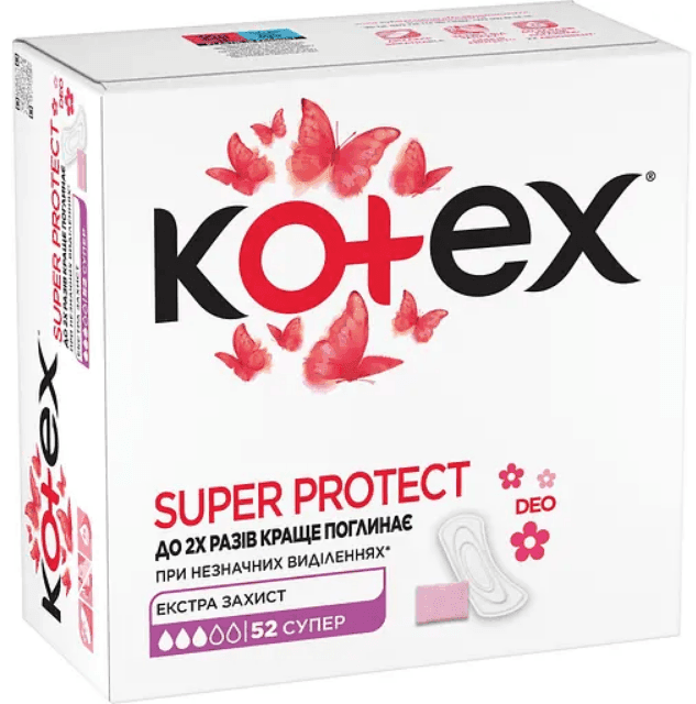 Kotex прокладки щоденні Super deo 52шт
