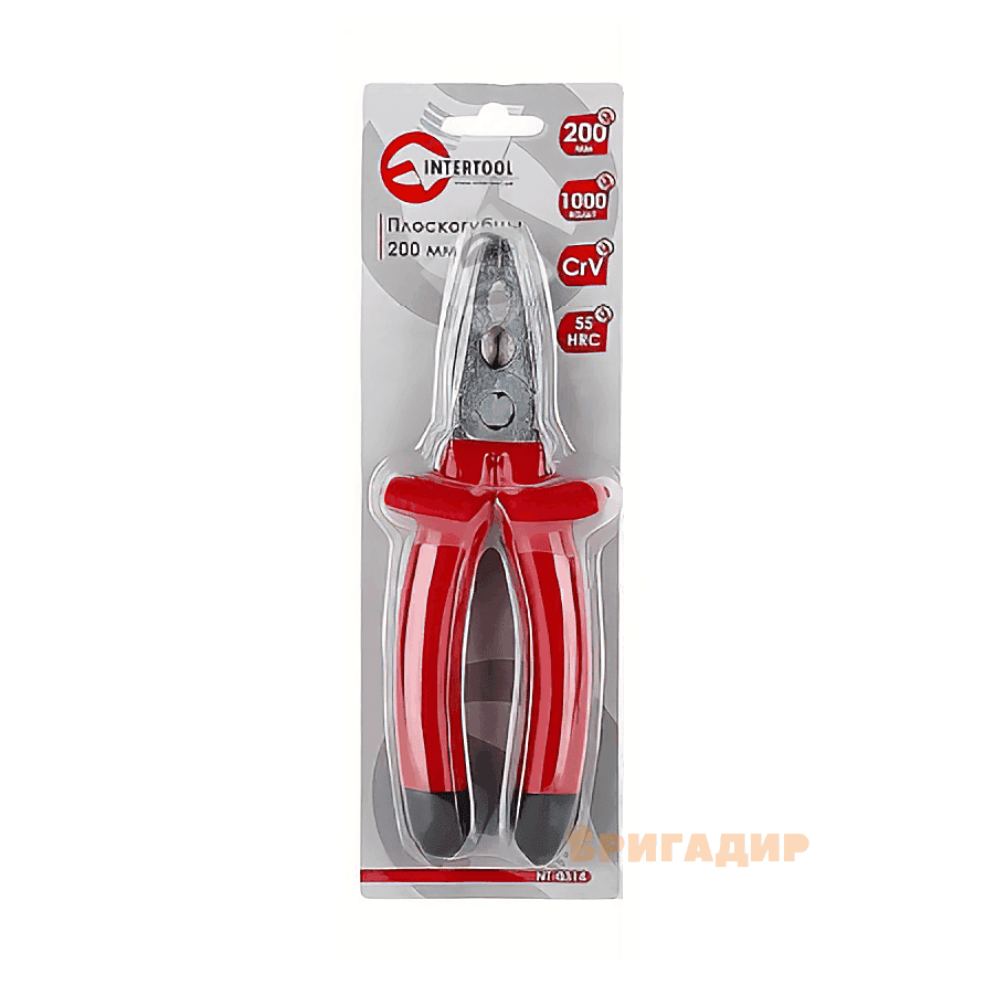 Плоскогубці 200мм 100 В NT-0314 INTERTOOL
