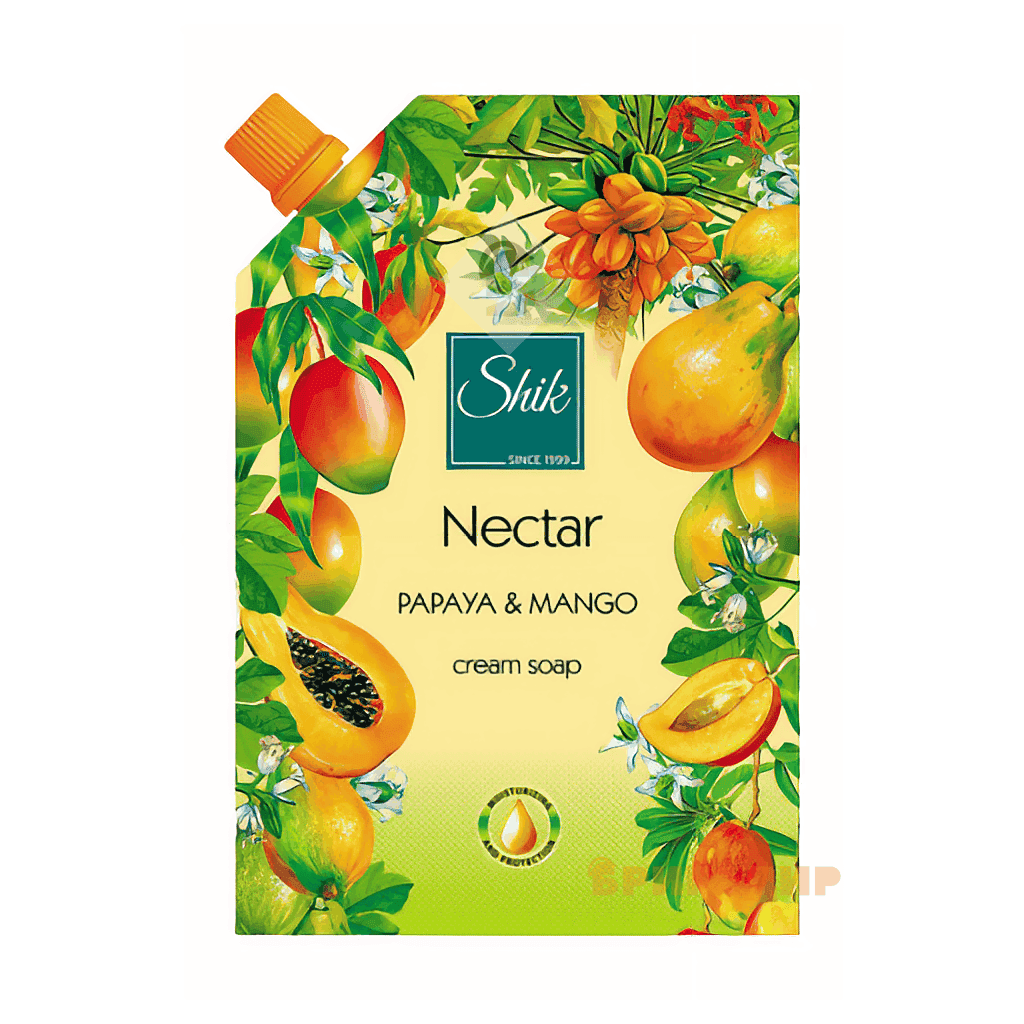 Крем-мило рідке ТМ"Shik" Nectar Папайя і манго, в полімерному пакеті, маса нетто - 0,9 кг (12)