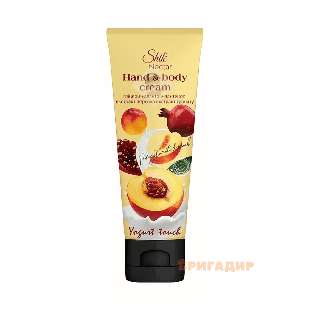 Крем для рук і тіла ТМ "Shik" Nectar Yogurt touch "Екстракти персика та гранату", номінальний об'єм 75мл в тубі