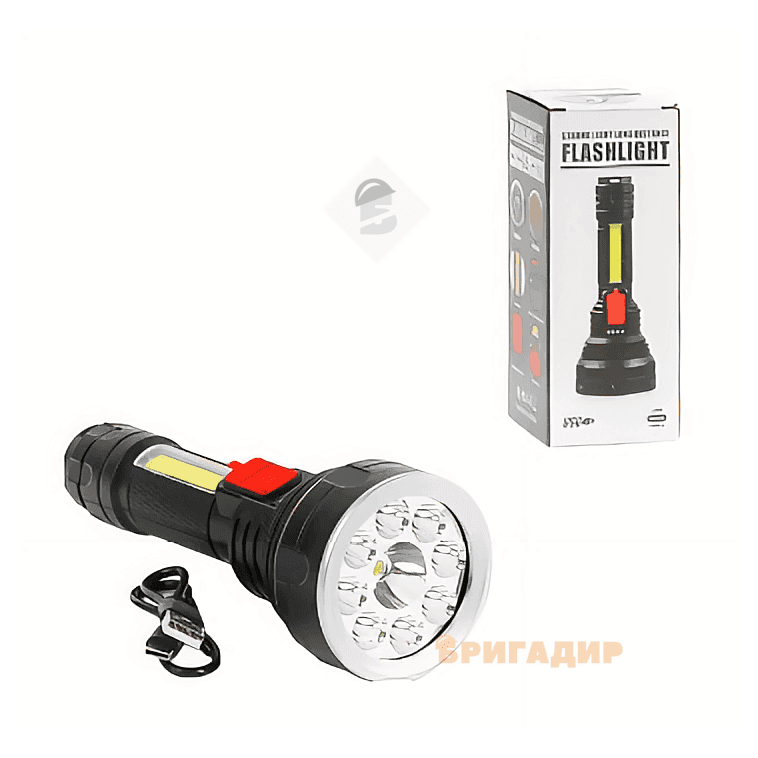 ЛІХТАР СВІТЛОДІОДНИЙ АКУМУЛЯТОРНИЙ FL-078, 4 РЕЖИМИ, USB, ІНДИКАТОР ЗАРЯДУ 118-003