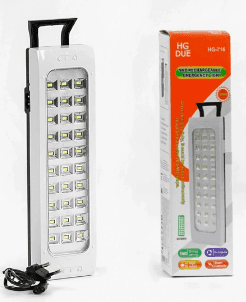 ЛІХТАР СВІТЛОДІОДНИЙ АКУМУЛЯТОРНИЙ 1600MAH HG-716, 220V, 2 РЕЖИМИ 118-004 118-004