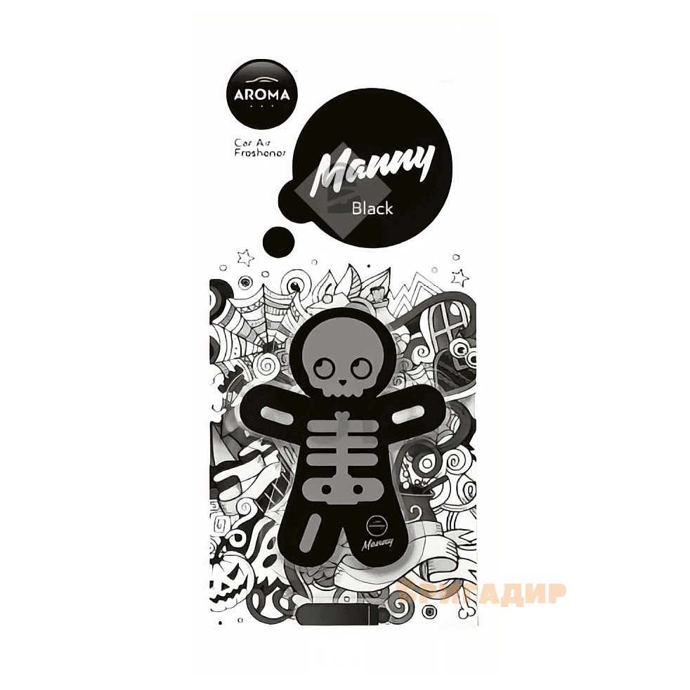 Ароматизатор на дифлектор Aroma Car Manny - BLACK 92993