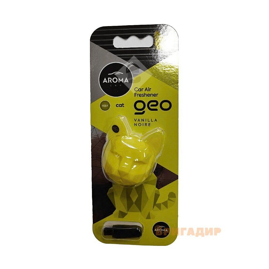 Ароматизатор на дифлектор Aroma Car Geo Cat - YELLOW VANILA NOIRE 12152