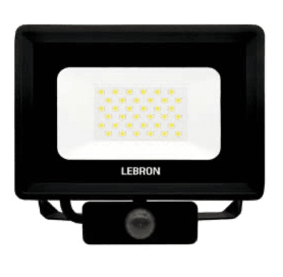 LED прожектор LEBRON LF-20S, 30W, 6500К, 1600Lm, 220V 17-12-23 з д. руху IP65