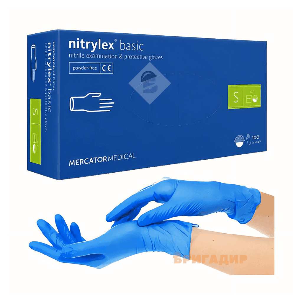 Рукавиці медичні "Nitrylex" Basic М сині