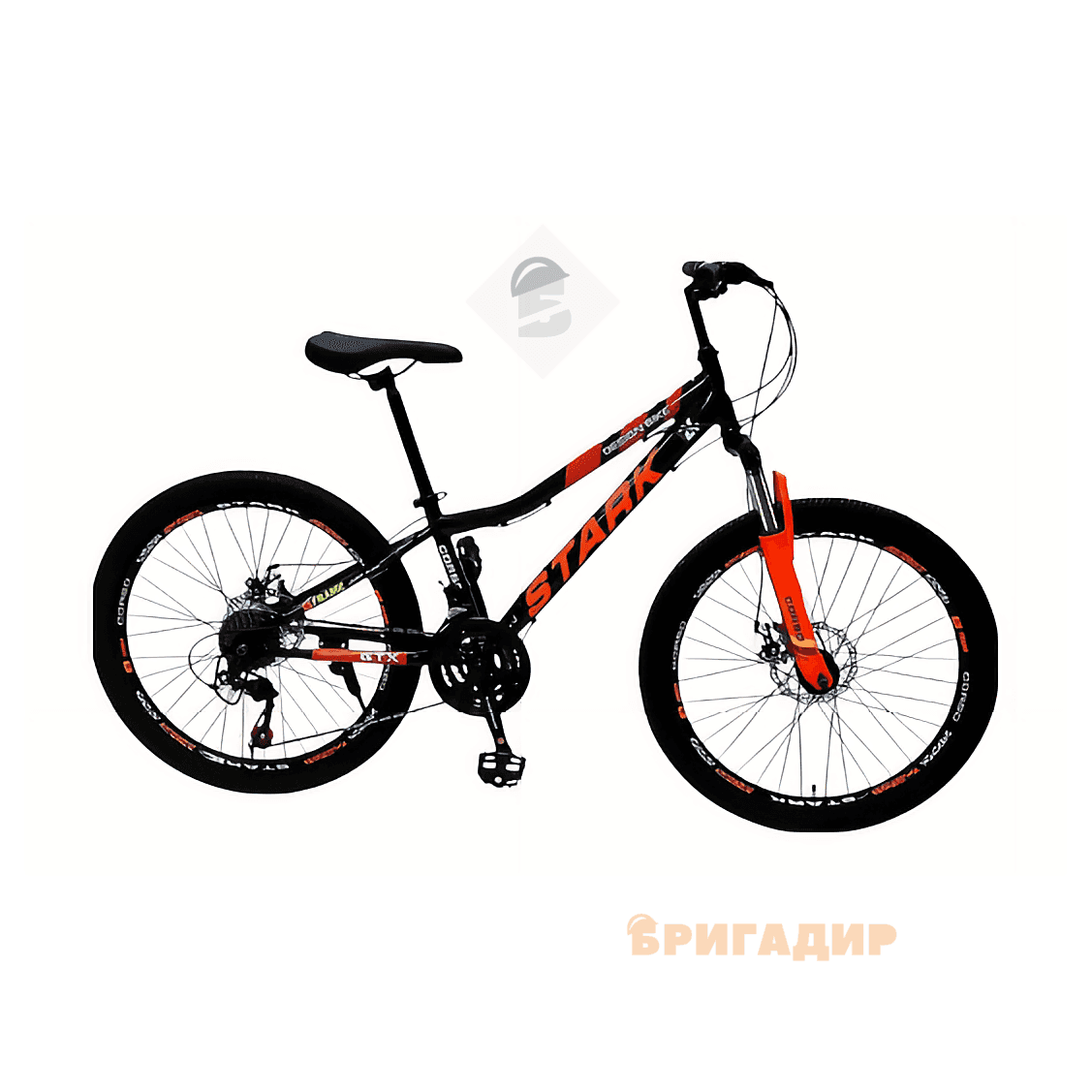 Велосипед 24 ST Corso STARK " SK-24916 сталь 12 ",(к-т SUNRUN) чорно-помаранчевий 71-157