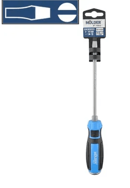Викрутка шліцева ударна з шестигранною опорою MOLDER  SL6х150мм MT33005
