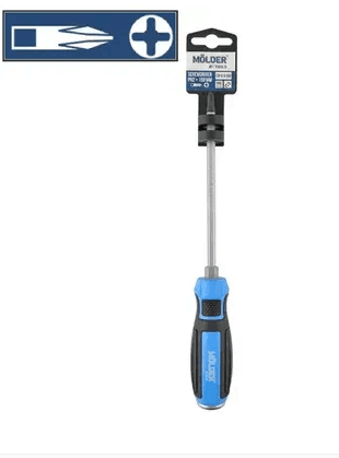 Викрутка хрестова ударна з шестигранною опорою MOLDER  РHX100мм MT33102