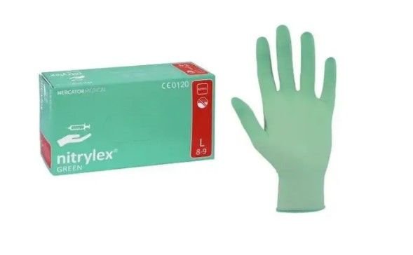 Рукавиці медичні Nitrylex L Green