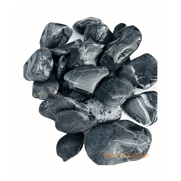 25 Декоративний камінь KALAFAT чорна галька фр 20-40мм 10кг