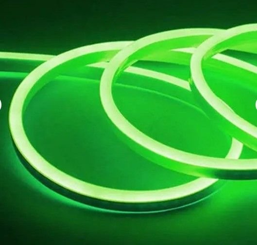 Стрічка силіконова LED NEON RGB зелена 5м 0729