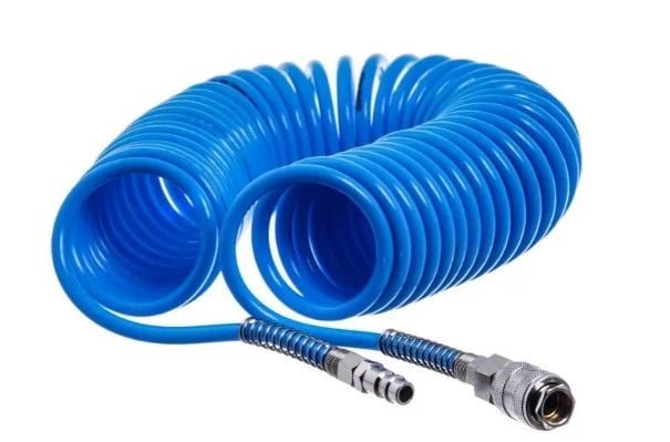 Шланг спіральний поліуретановий 6.5х10мм, 15м з швидкорозємними зєднаннями INTERTOOL PT-1712