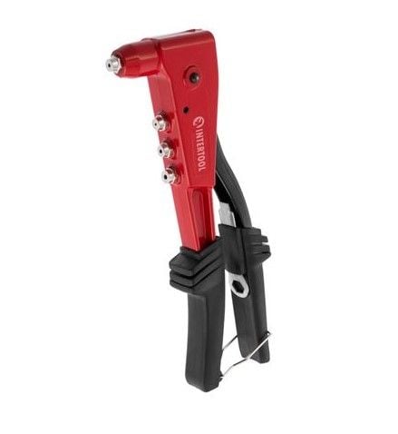 Пістолет заклепувальний, литий корпус, діаметр застосовуваної заклепки 2.4; 3.2; 4; 4.8мм INTERTOOL RT-0006