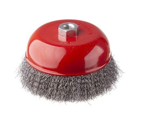 Щітка чашкова 150 мм, для КШМ, М14 (кручений дріт) INTERTOOL BT-1150