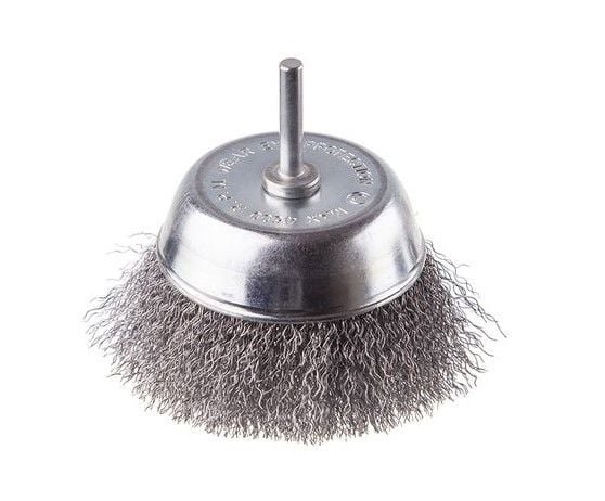 Щітка чашкова 100 мм для дриля, 1/4" (кручений дріт) INTERTOOL BT-9100