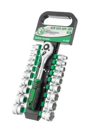 Набір голiвок 20 од. 3/8 "6-24 мм з рукояткою з храповим механізмом 72 зуба INTERTOOL ET-6020