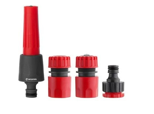 Насадка для поливу з плавним регулюванням потоку води для конектора 1/2", адаптер універсальний для конектора 1/2" з внутрішньою різьбою 1/2"&3/4", к INTERTOOL GE-0028