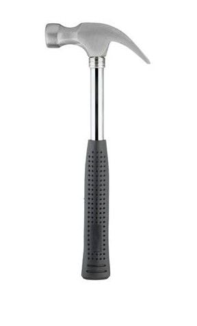 Молоток столярний із цвяходером 450 г, з металевою ручкою INTERTOOL HT-0224