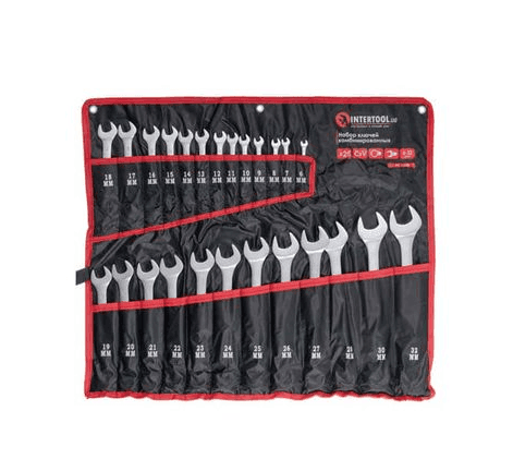Набір ключів комбінованих 25шт., 6-32мм, Cr-V чохол INTERTOOL HT-1200