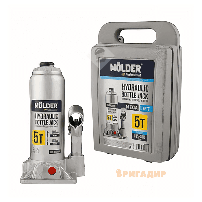 Домкрат гідравлічний пляшковий Molder MA29055 5т 195-380мм у кейсі