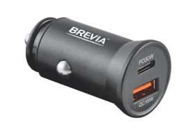 Автомобільний зарядний пристрій BREVIA ePower DualCharge 30W 1xUSB-C+1xUSB-A чорний (46030CAB)