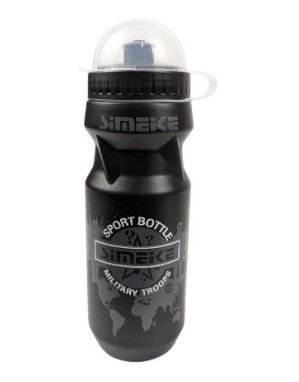Фляга SIMEKE 650ml MILITARY пластмасова чорна 47-103