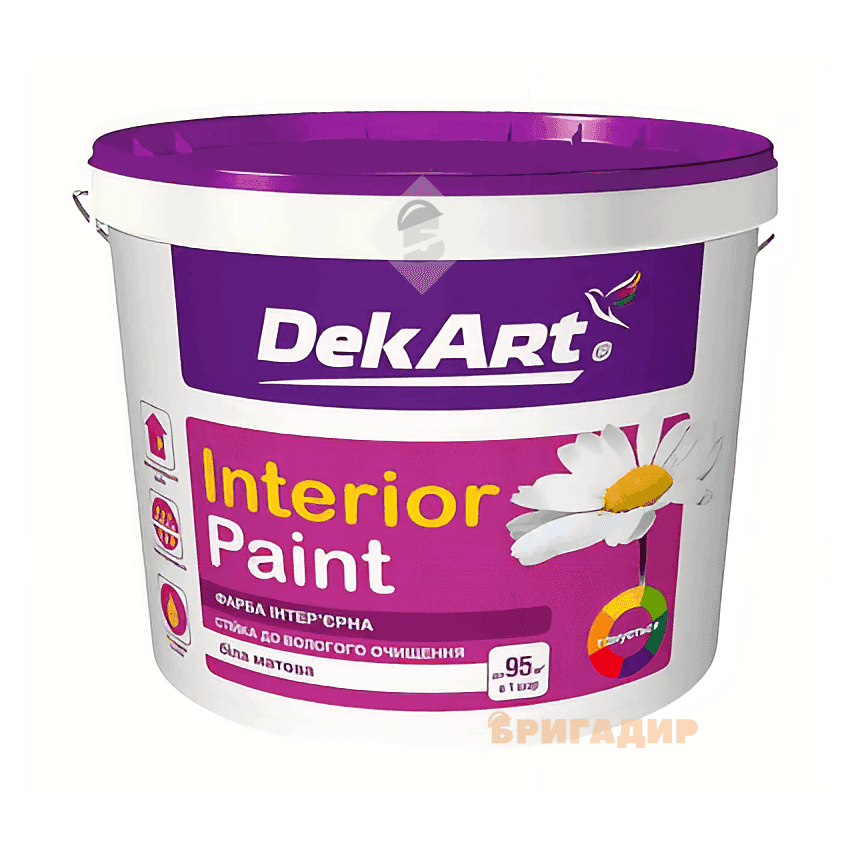 Фарба інтер'єрна "Interior Paint", біла матова, TM Dekart 1,2кг