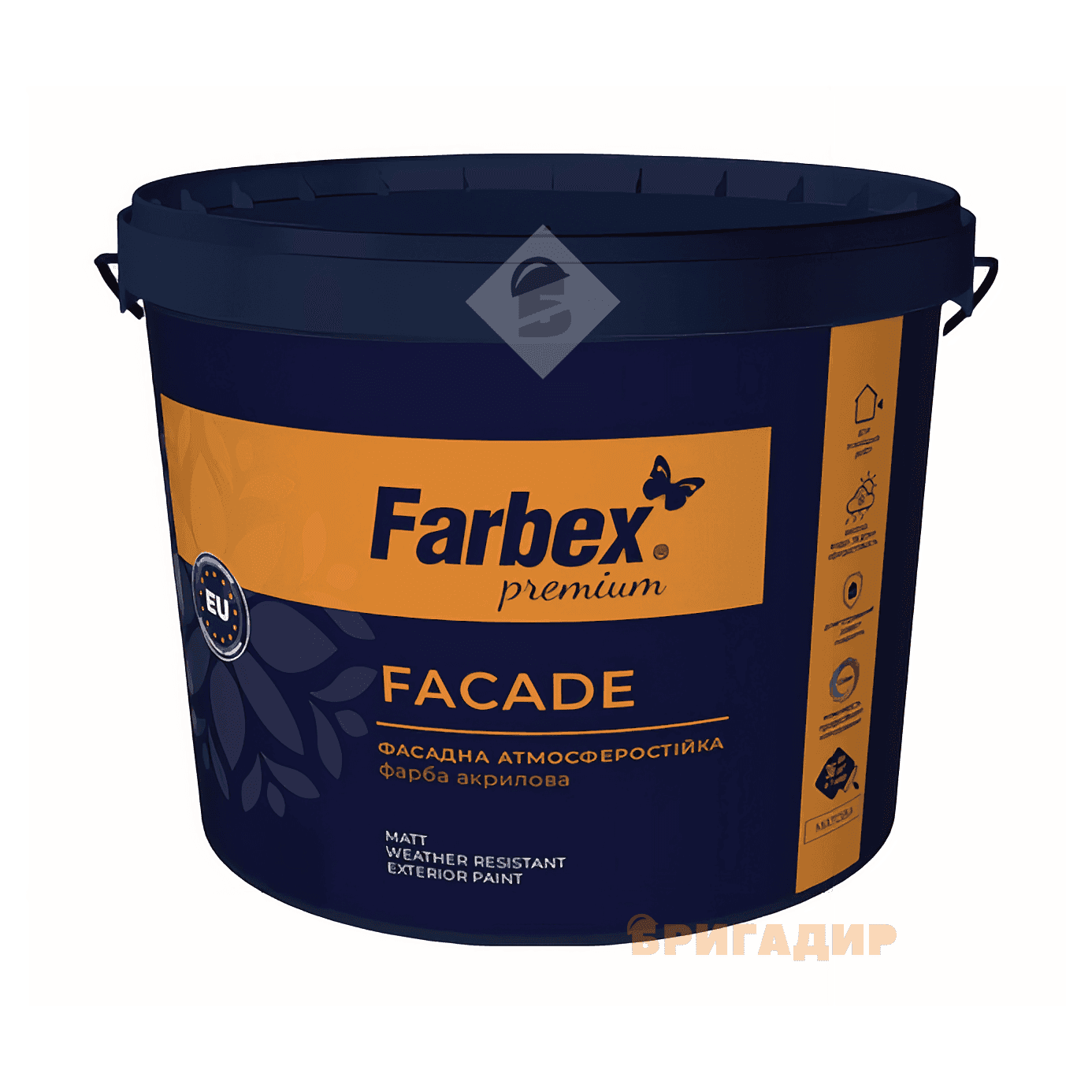 Фарба фасадна високоякісна ВДА біла матова, TM Farbex 6кг