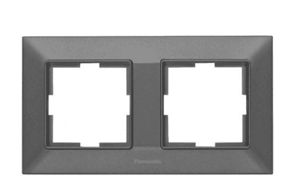 Рамка  2-на, горизонтальна, димчаста Panasonic Arkedia Slim