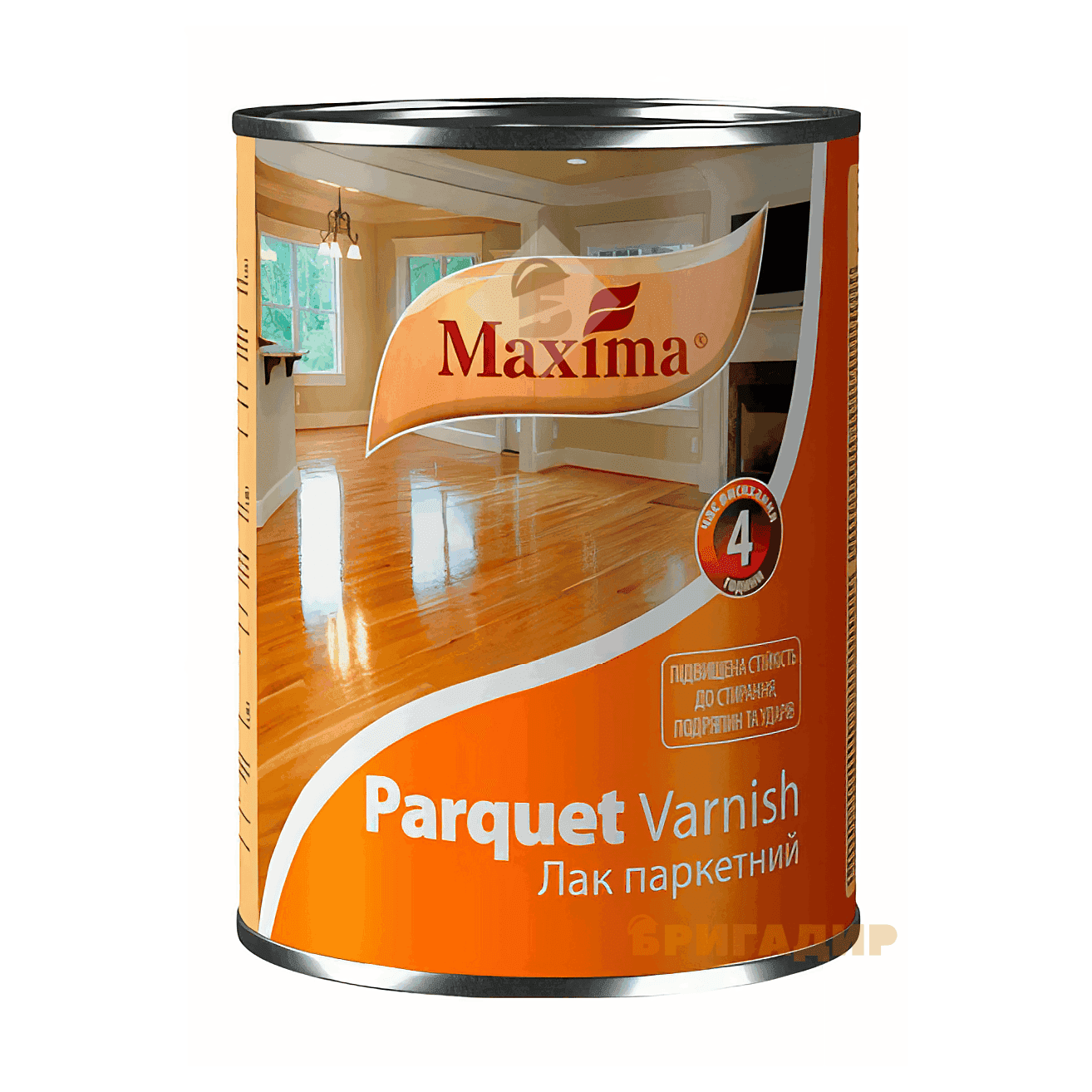 Лак паркетний алкідно-уретановий напівматовий ТМ "Maxima" 0.75л