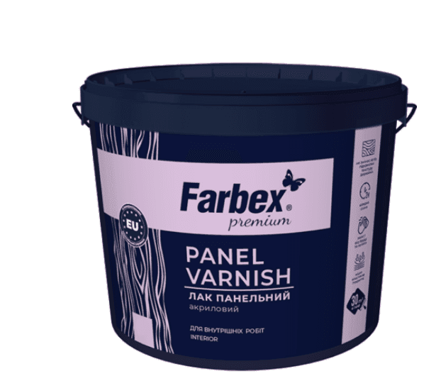 Лак панельний акриловий глянцевий ТМ Farbex 0,9 кг