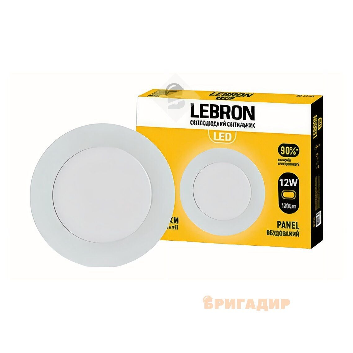 LED світильник Lebron L-PR-1241,12W,4100k вбудований з блоком живлення 12-10-12