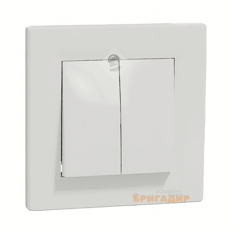 Вимикач двоклав самозаж білий Schneider ASFORA EPH0300121